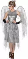 Engel Kostuum | Zilveren Engel | Vrouw | Maat 48 | Halloween | Verkleedkleding