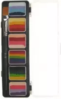 Aqua schminkpallet 6 regenboog combinaties