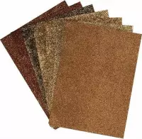 A4 Handmade Shimmer Card Pack (10pcs) - Gold Glitter