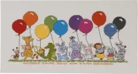 Borduurpakket Party Parade - Optocht van dieren met balonnen