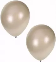 30x stuks metallic zilveren ballonnen 36 cm - Verjaardag party feestartikelen en versiering