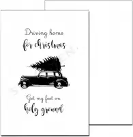 Kaarten driving home for christmas A6 (10.5x15cm) - 50 stuks - excl. envelop | kerst kaart |  kerstkaart kerstmis groothandel