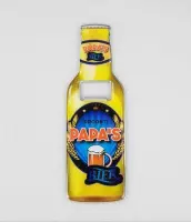 Vaderdag - Magnetisch - Papa's bier - In cadeauverpakking met gekleurd lint