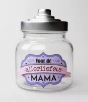 Snoeppot - Mama - Gevuld met verse snoepmix - In cadeauverpakking met gekleurd lint