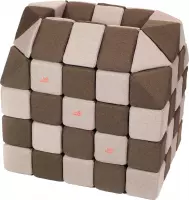 Magnetische blokken JollyHeap® - Magnetic blocks - blokken - educatief speelgoed - lichtgrijs/bruin