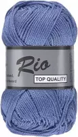 Lammy yarns Rio katoen garen - licht blauw grijs, korenbloem blauw (022) - naald 3 a 3,5mm - 10 bollen