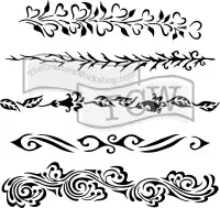 Hobbysjabloon - Template 30,5x30,5cm 30x30cm ornate borders