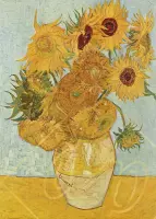 DP Diamond Painting Zonnebloemen van Van Gogh - formaat 50 x 70 cm - Volledige bedekking - vierkante steentjes
