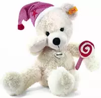 Steiff 111501 LOTTE TEDDYBEER MET MUTS EN LOLLY - 40 cm WIT PLUCHE