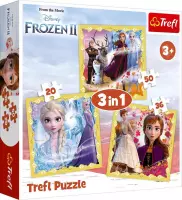 Disney Frozen 3-in-1 puzzel - 20 stukjes - 36 stukjes - 50 stukjes - Leeftijd 3+
