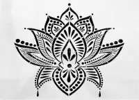 Sjabloon lotus A3 | dot painting | Stippen