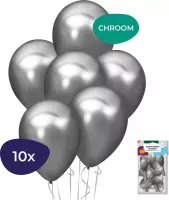 Zilveren Ballonnen – Chrome Ballonnen – Helium Ballonnen – Sweet 16 Versiering – Verjaardag Versiering – 10 Stuks
