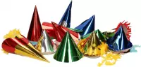 Papieren feesthoedjes 8 stuks voor kids - Feesthoedjes partymutsen verjaardagfeest