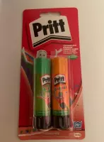 Pritt Lijmstift | Groen & Oranje | 2 Stiften | Gekleurde Lijm