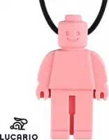 Bijtketting - Kauwketting | Lego design Robot Rosa - Licht roze