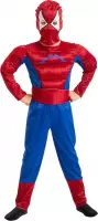 Carnival Toys Verkleedpak Superheld Rood/blauw Mt 122 2-delig