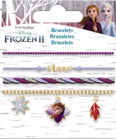 Kids Licensing Bedelarmbanden Frozen Ii Meisjes Rvs Paars 4 Stuks