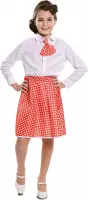 EUROCARNAVALES - Rode pin-up rok met stropdas voor meisjes - 7 - 9 jaar (122/134)