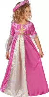 LUCIDA - Roze middeleeuwse fleur de lis prinses kostuum voor meisjes - M 122/128 (7-9 jaar)