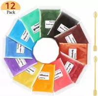 Epoxyhars kleur 12 × 10g, zeep verf set Metallic kleur Hars kleur