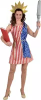 Landen Thema Kostuum | Vrijheidsbeeld Amerikaanse Vlag | Vrouw | Small | Carnaval kostuum | Verkleedkleding