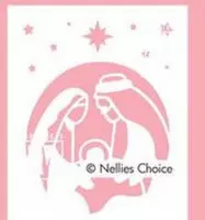 MMSA6-014 Nellie Snellen Media stencil "Holy Family" - kerst nativity - kerststal - embossing mal