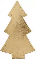 Kerstboom, goud, 18 cm, B: 11 cm, 350 gr, 4 stuk