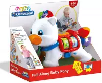 Baby - Clementoni - Pull Along Baby - Pony - Dieren - Melodie  - Activiteiten Pony - 20 x 21 cm - Muziek - Trekfiguur