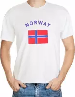 Wit t-shirt Noorwegen heren XL