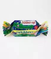 Snoeptoffee - Opkikker - Gevuld met  een dropmix - In cadeauverpakking met gekleurd lint