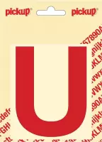 Pickup plakletter Helvetica 100 mm - rood U