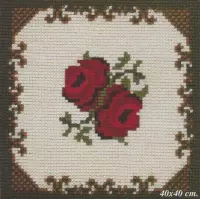 kruissteekkussen 08105 rode rozen