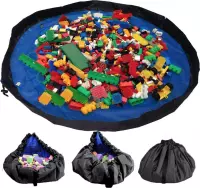 Speelkleed en Opbergzak - Speelgoed Mat Organizer Speelmat voor Kinderen - Blauw