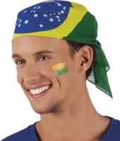 24 stuks: Bandana Brazilie - Groen-Geel-Blauw