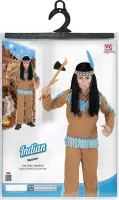 Widmann - Indiaan Kostuum - Muwakake Inidaanse - Jongen - bruin - Maat 158 - Carnavalskleding - Verkleedkleding