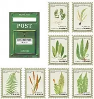 Postzegelstickers - Botanica - 100 stuks - Little Postman - 100 Botanical Stickers