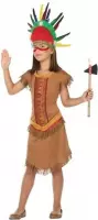 Indiaan/indianen jurk verkleedset / kostuum voor meisjes- carnavalskleding - voordelig geprijsd 128 (7-9 jaar)