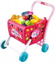 Luna Winkelwagen Meisjes 47,5 X 38,8 Cm Roze 2-delig