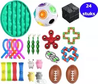 Fidget Toys Pakket - Fidget Toys Pack - 24 stuks - 11 stijlen - Toys Set - Fidget Cube - Fidget Pop It - Met extra kwaliteitscontrole