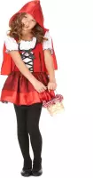 LUCIDA - Schattige Roodkapje outfit voor meisjes - M 122/128 (7-9 jaar)