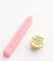 Wax seal | zegel set | best wishes | met roze wax