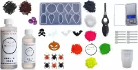 PNCreations Epoxy Hars Ultra Clear Halloween Set | Giethars + Verharder | 300 G | UV-Bestendig | Incl. Precisie Weegschaal/Mengmateriaal | Fluo Color Mix | 2 Extra Kleurpigmenten!