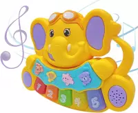 Olifant Piano - Educatief Speelgoed - Babyspeelgoed - Lichtgevend - Kinderpiano - Kinder Keyboard - Muziek - Speelgoed Piano - Muziekinstrumenten voor Peuters
