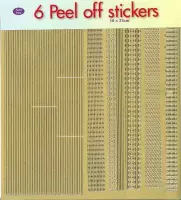 Peel-off stickers sets borders Goud