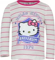 Hello Kitty t-shirt wit met roze 128