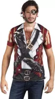 3 stuks: Fotorealistisch shirt - Piraat - Large
