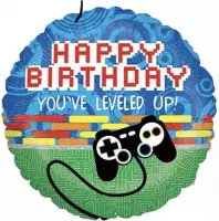 Happy birthday video game controller Folie ballon