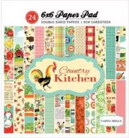 Carta Bella Country Kitchen Double-Sided Paper Pad 6"X6" 24/Pkg