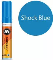 Molotow 327HS Shock Blue - fel blauw acryl marker - Chisel tip 4-8mm - Kleur fel blauw