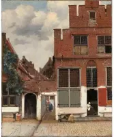 Diamond painting - Gezicht op huizen in Delft van Johannes Vermeer - Oude meesters - Geproduceerd in Nederland - 60 x 90 cm - dibond materiaal - vierkante steentjes - Binnen 2-3 we